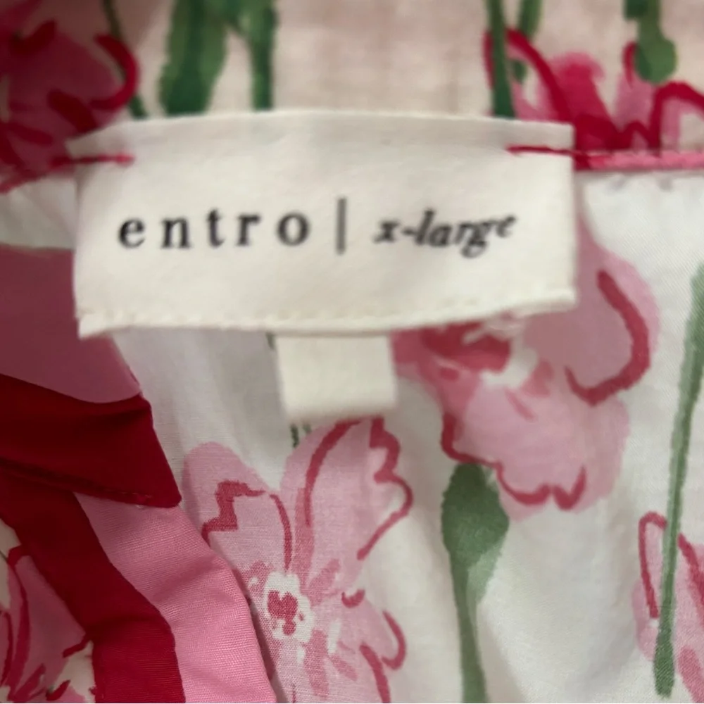 Entro Naturally Chic Floral Print mini dress size XL - Picture 3 of 9